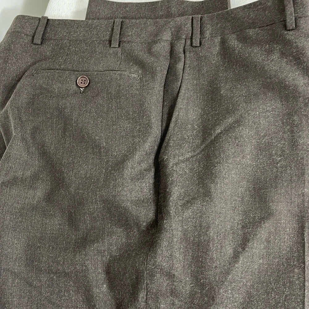 Canali Dress Pants Brown, VGUC, waist 37”, Inseam 30”. 100% Wool, made in Italy - Picture 6 of 16